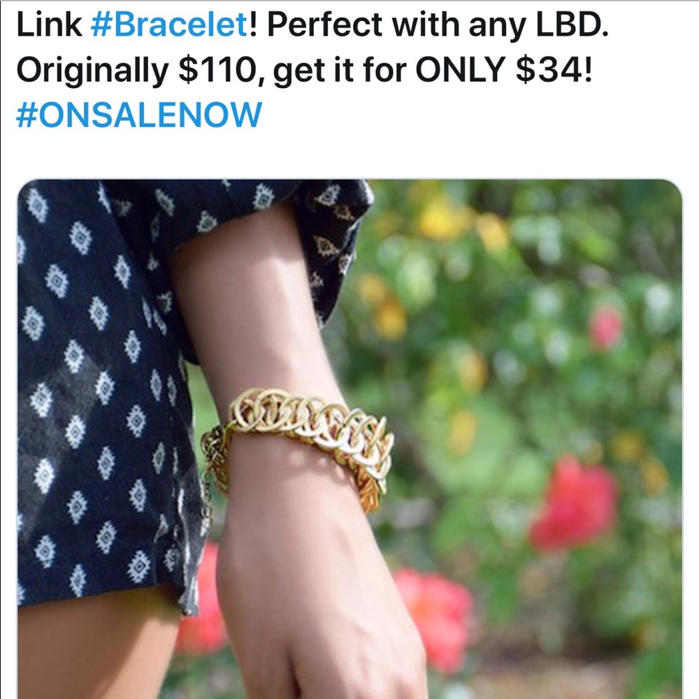 Chunky Gold Links Bracelet; NEVER WORN